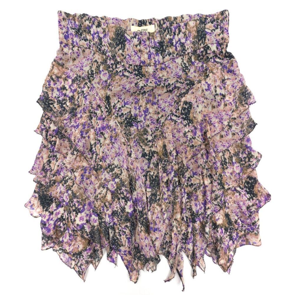 NEW Isabel Marant Etoile Jocky Flowers Camouflage Mini Skirt Ethereal Coquette